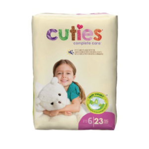 Cuties Baby Diapers, Size 6, Heavy Absorbency, Case of 92