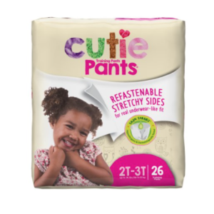 Cuties Girl Training Pants, 2T-3T, Up To 34 lbs, Case of 104