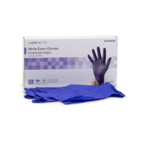 McKesson Confiderm 3.0 Nitrile Exam Gloves, X-Large, NonSterile, Standard Cuff Length, Box of 100