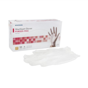 McKesson Vinyl Exam Glove, X-Small, NonSterile, Standard Cuff Length, Case of 1000