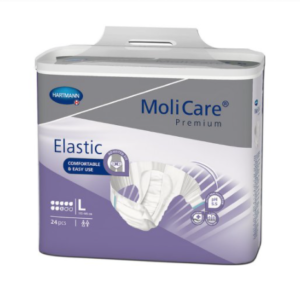 Molicare Premium Elastic 8D Tab Closure Adult Briefs, Large, Heavy Absorbency, Case of 72