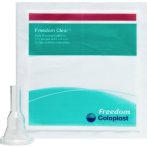 Freedom Clear Self-Adhesive Male Catheter, 40mm (X-Large), Standard Length, Case of 100