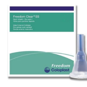 Freedom Clear SS Self-Adhesive Male Catheter, 31mm (Intermediate), Shorter Length, Box of 100