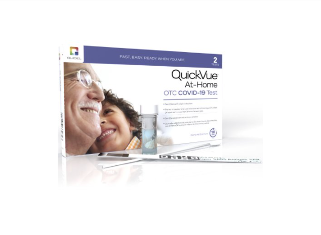 QuickVue At-Home OTC COVID-19 Rapid Test Kit, Pack of 2