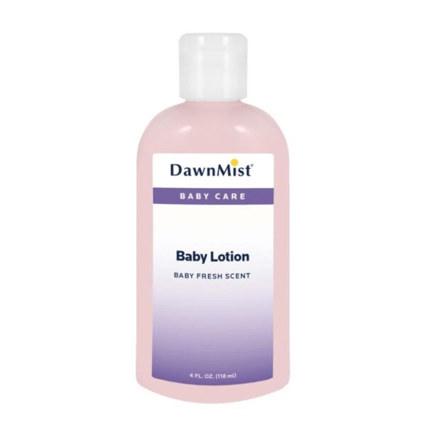 Dukal DawnMist Baby Lotion with Dispensing Cap, 4 oz. Bottle, Case of 96