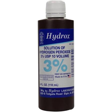 Hydrox 3% Hydrogen Peroxide, 16oz Bottle, Pack of 6