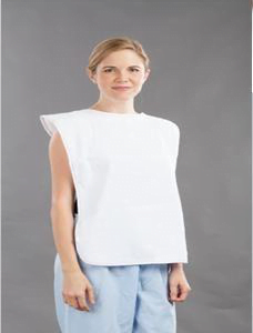 18"x 30" Clothing Protector, White, Snap Closure, Case of 72