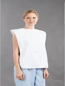 18"x 30" Clothing Protector, White, Snap Closure, Case of 72