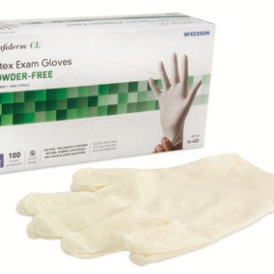 McKesson Confiderm Latex Exam Gloves, X-Large, Non-Sterile, Box of 100