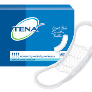 TENA Light Incontinence Pads, Moderate Absorbency, 12 Inch Length, 41409, Case of 180