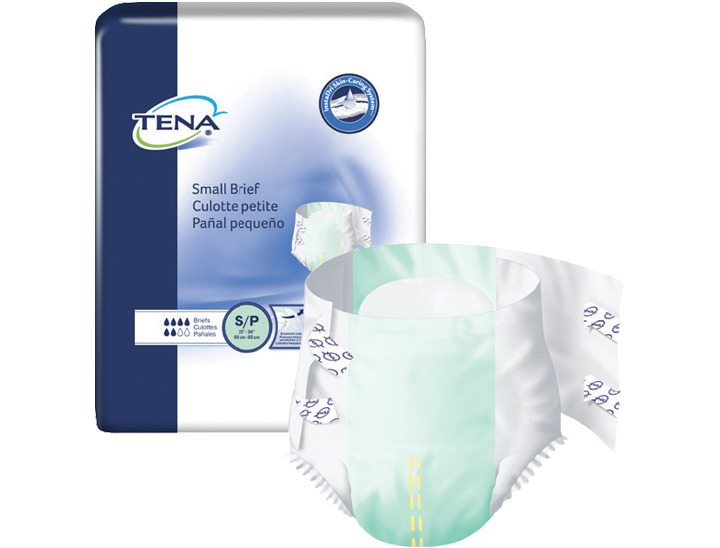 TENA Small Incontinence Brief, Moderate Absorbency, 66100, Case of 96