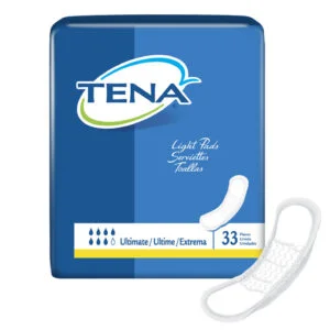 TENA Light Incontinence Pads, Ultimate Absorbency, 47709 Pack of 33
