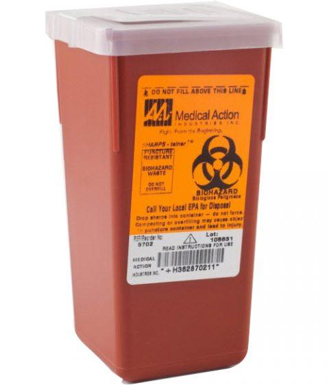 Sharps Container, 1qt, Red