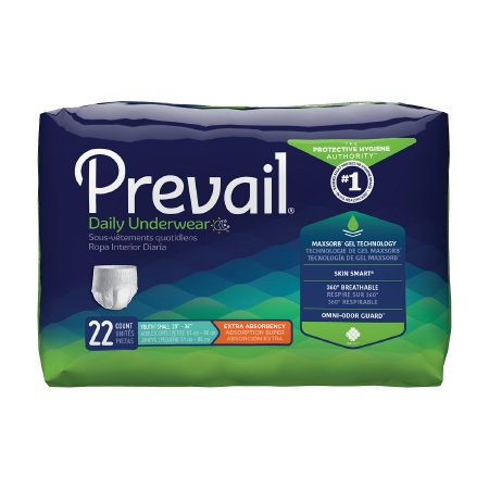 Prevail Daily Underwear, Youth/Small, Moderate Absorbency, Case of 88