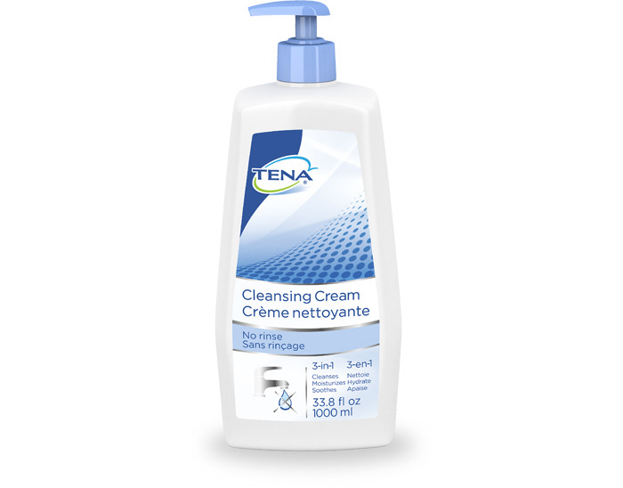 TENA Cleansing Cream, Scented, 33.8oz. Pump Bottle, 64435