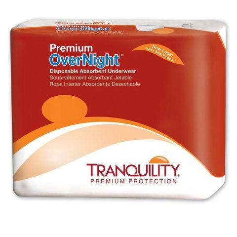 Tranquility Premium Overnight Disposable Underwear, 2X-Large, Heavy Absorbency, 2118, Case of 48