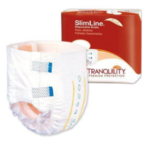 Tranquility Slimline Disposable Briefs, Medium, Heavy Absorbency, 2122, Case of 96