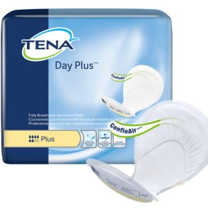 TENA Day Plus 2 Piece Heavy Incontinence Pad, Maximum Absorbency, 62618 Pack of 40