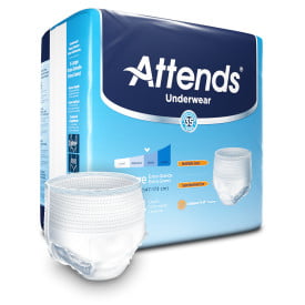 Attends X-Large Pull On Underwear with Tear Away Seams, Moderate Absorbency, Pack of 14