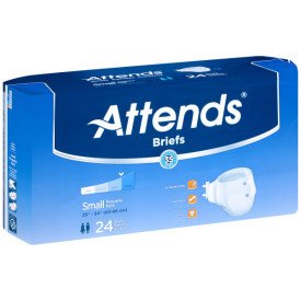 Attends Adult Incontinence Briefs, Small, Heavy Absorbency, Case of 96