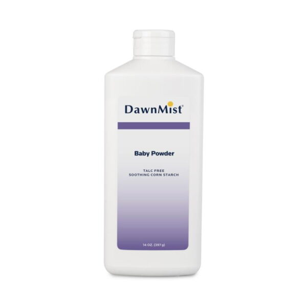 DawnMist Baby Powder, 14 oz Bottle, Fresh Scent, Case of 24
