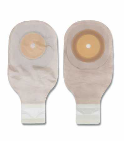 Premier One-Piece Drainable Ostomy Pouch – Flat Flextend Barrier, Lock 'n Roll Microseal Closure, Tape with Cut to Fit up to 2-1/2" Stoma