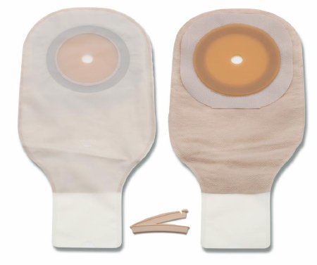 Premier One-Piece Drainable Ostomy Pouch – Flat Flextend Barrier, Clamp Closure, Tape, Cut to Fit up to 2-1/2" Stoma