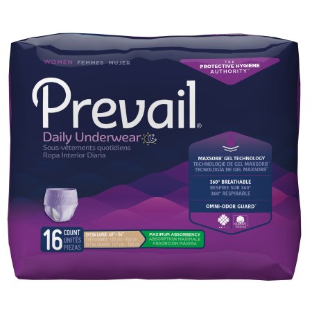 Prevail For Women Daily Underwear, X-Large, Heavy Absorbency