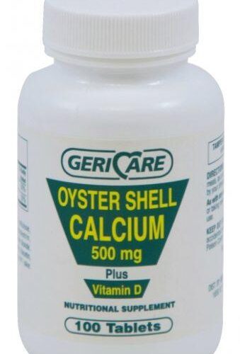 GeriCare Calcium Tabs 500mg. w Vitamin D (OsCal Substitute)