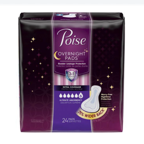 Poise 16.2 Inch Disposable Bladder Control Pads for Women, Heavy Absorbency - 46995