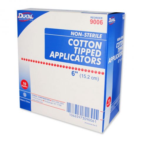Dukal Applicators, Cotton-Tip 6", Non Sterile 9006