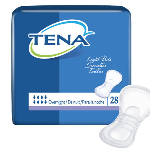 TENA® Light Overnight Incontinence Pads, Maximum Absorbency, Length: 16", 47809