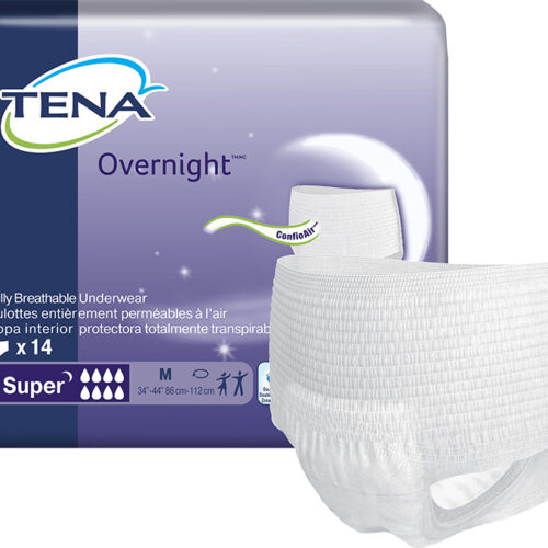 TENA Overnight™ Super Protective Incontinence Underwear, Maximum Absorbency, Medium, 72235