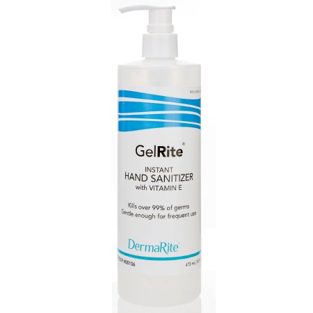 Hand Sanitizer Gel Pump Bottle - 16oz Ethyl Alcohol GelRite