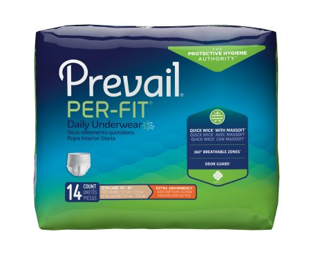 Prevail Per-Fit Pull On Adult Underwear with Tear Away Seams, X-Large, Heavy Absorbency