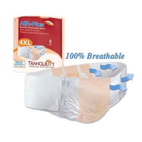 Tranquility AIR-Plus Bariatric Brief, 4X-Large, Heavy Absorbency