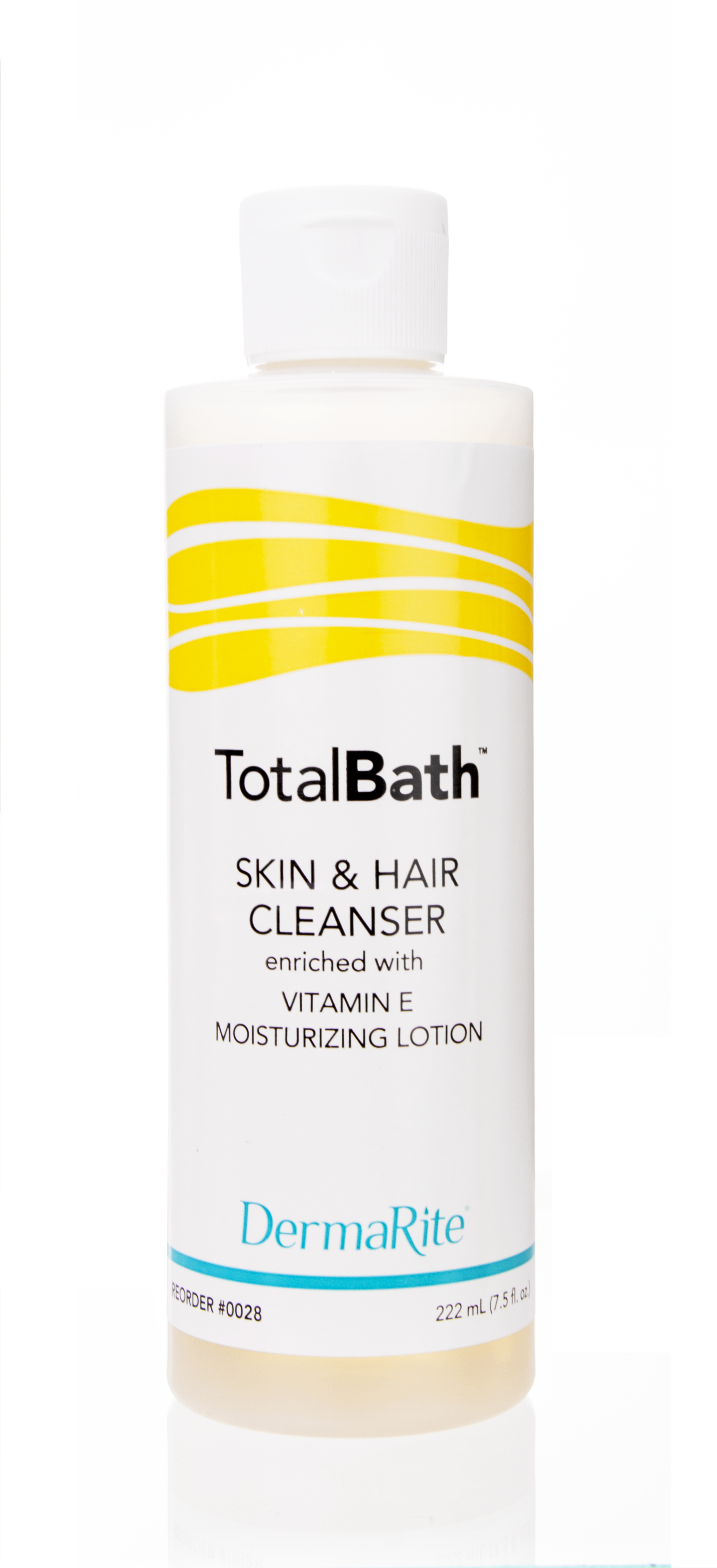 TotalBath Full Body and Shampoo, 7.5oz Flip Top Bottle, Mild Scent, Case of 48